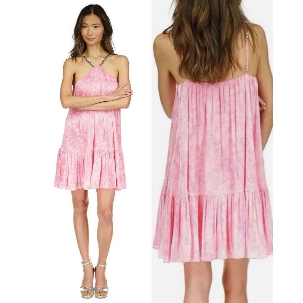 Michael Kors NWT Iridescent Petal Mini Dress Bouquet